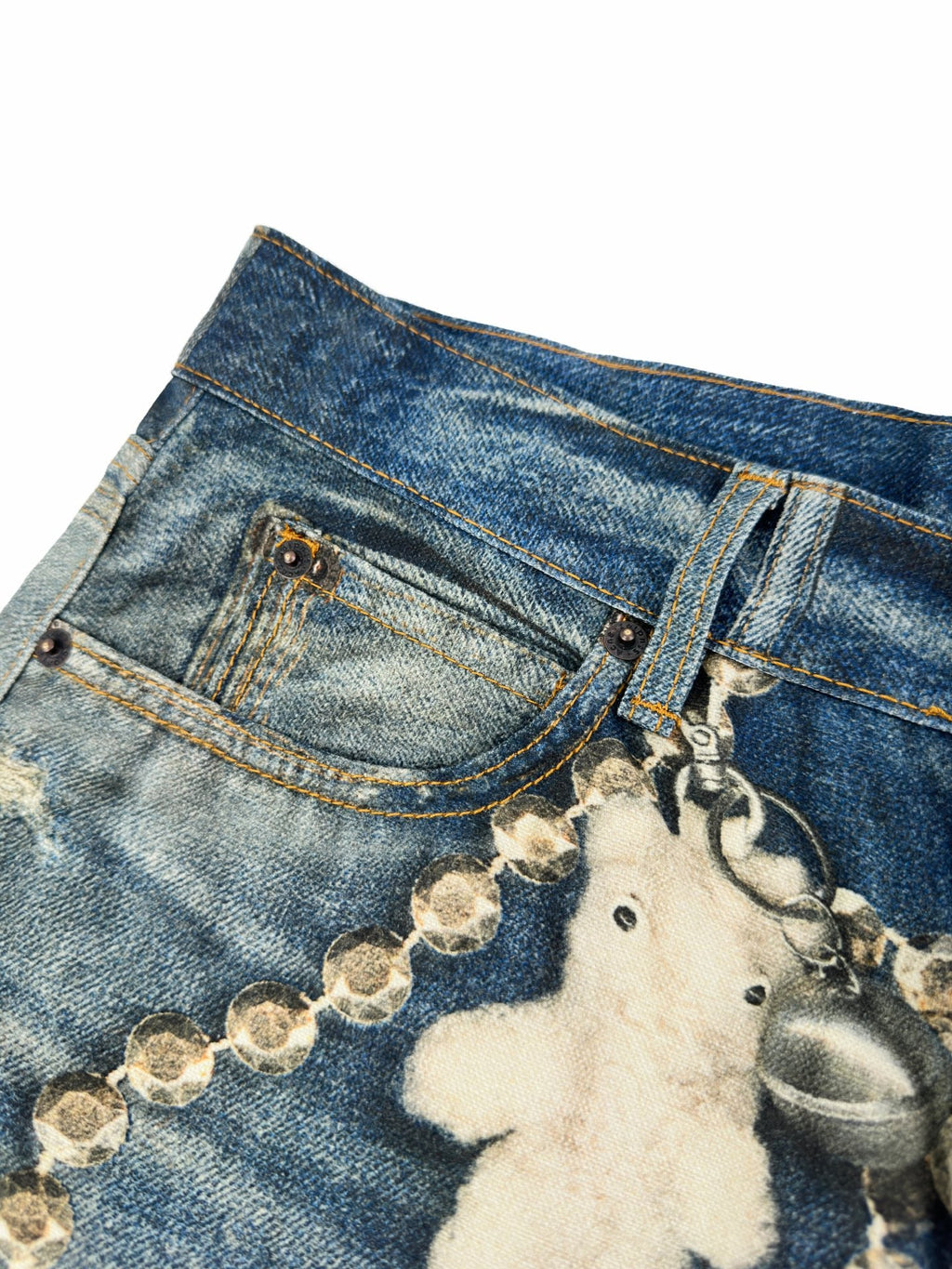 2026 Women's GS Optical Illusion Striped Dyed Jeans (EE416)