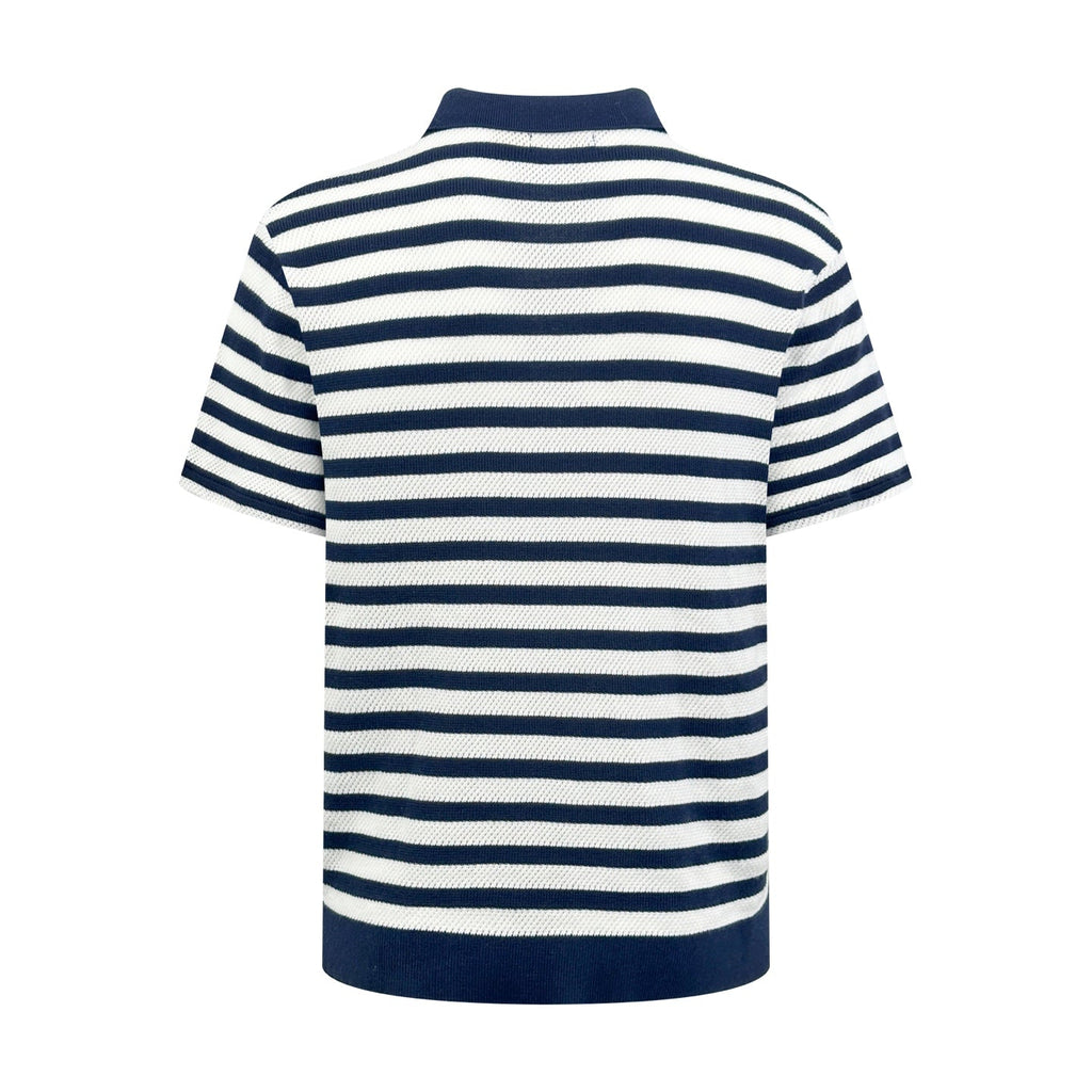 2026 New GS Embroidered Stripe Short-Sleeved Jumper (CC984-A70)