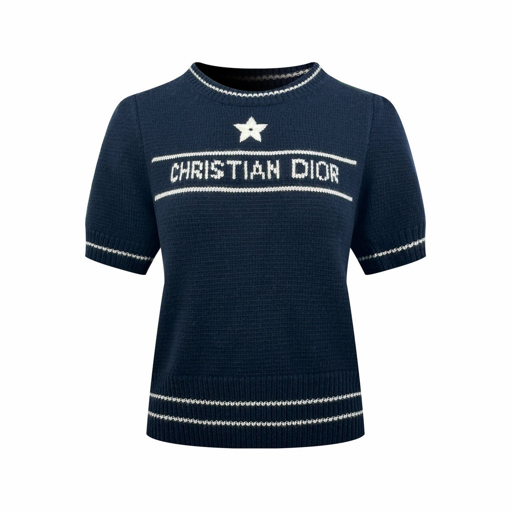 2026 Women's GS Embroidered Short-Sleeved Sweater (DD132)