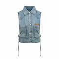 2026 Women's GS Logo Belted Denim Jacket (EE434)