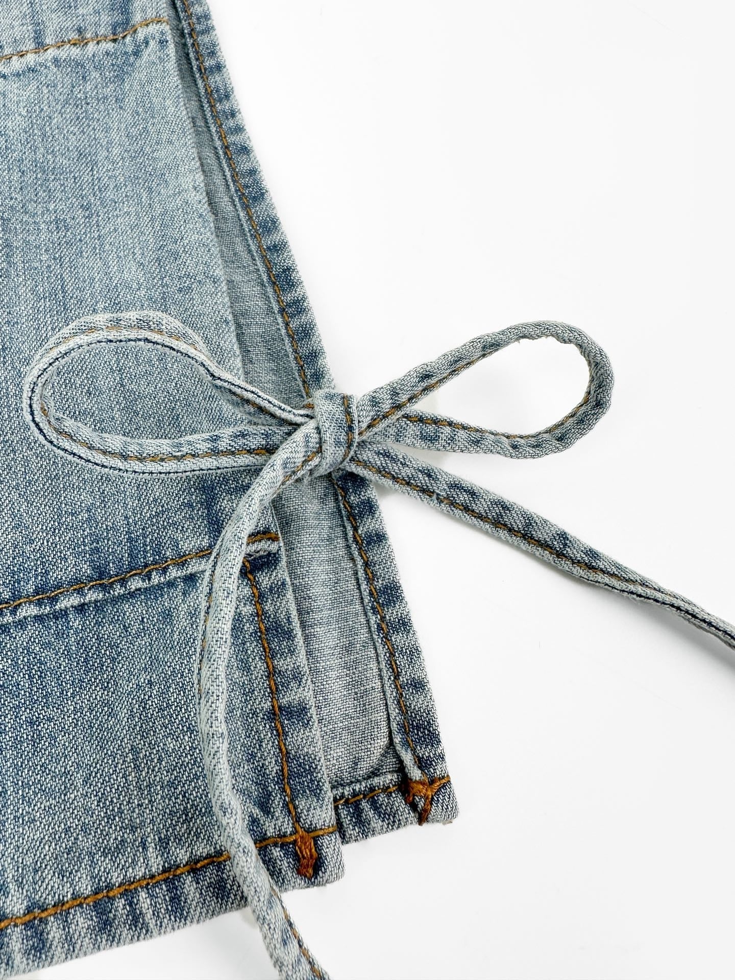 2026 Women's GS Logo Belted Denim Jacket (EE434)
