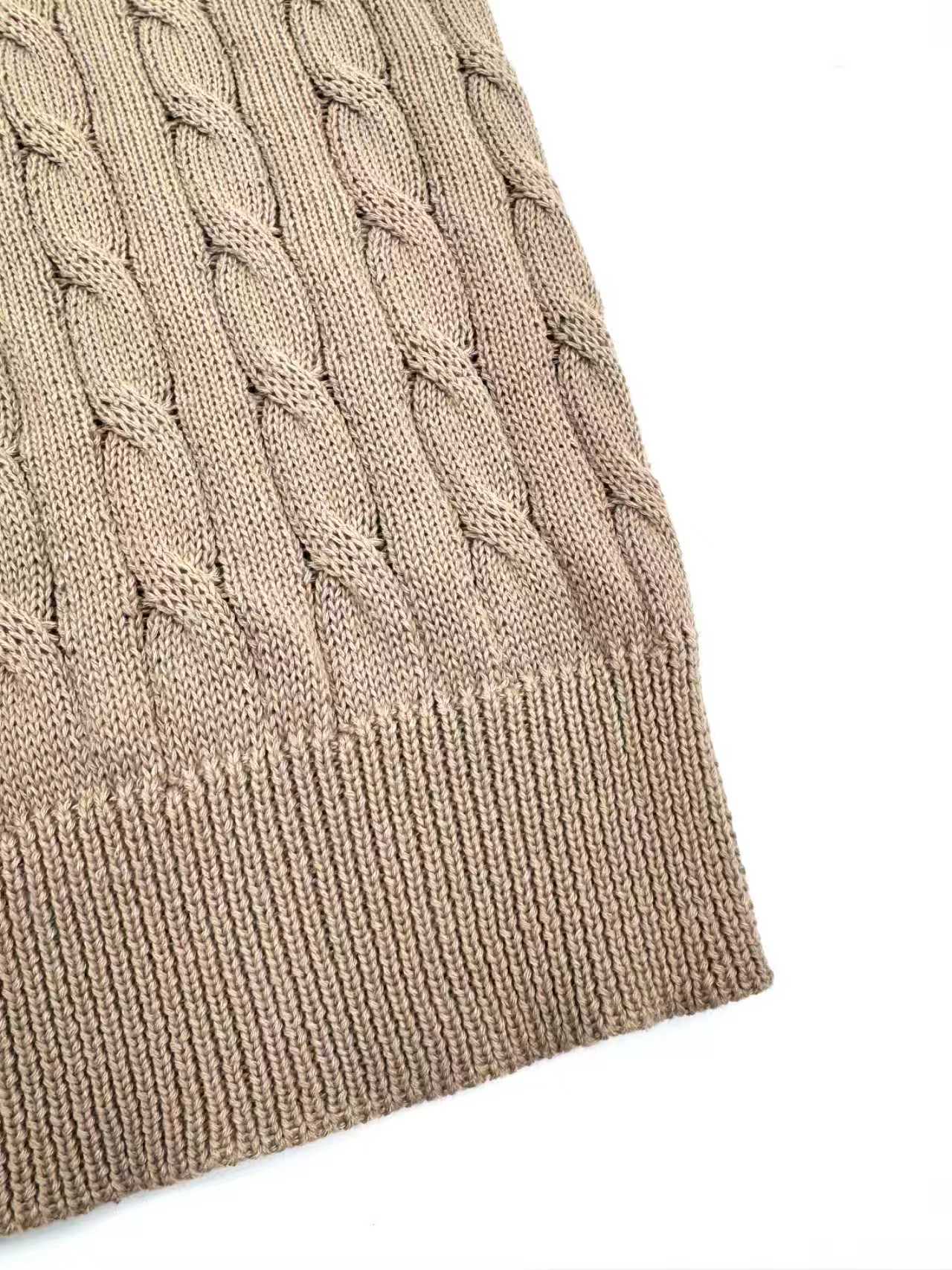 2026 New GS Cable-Knit Polo Neck Sweater (CC945-A60)