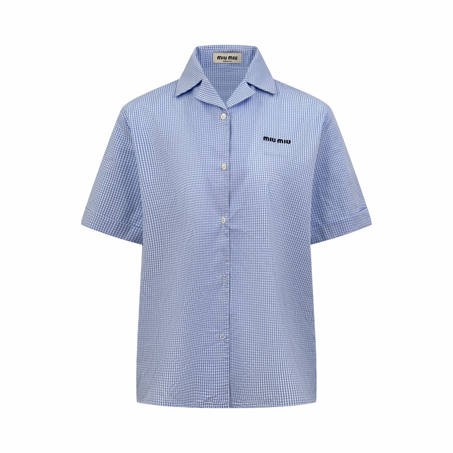 2026 Women's GS Logo Embroidered Checkered Shirt (FF773)