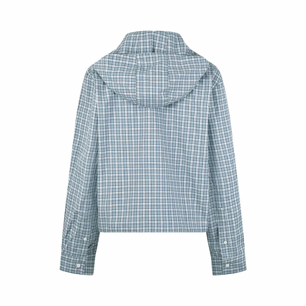 2026 Women's GS Embroidered Checkered Hooded Jacket (FF762)