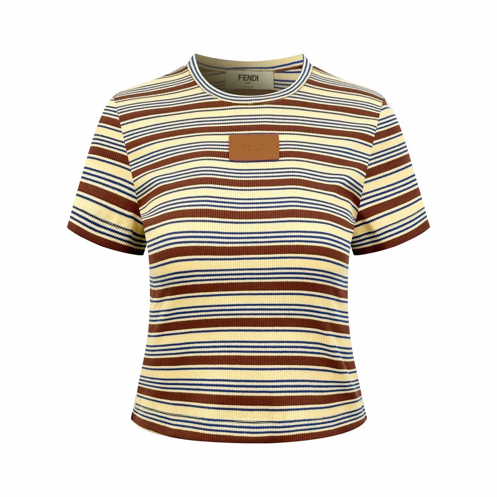2026 Women's GS Leather Striped Short Sleeve (EE423)