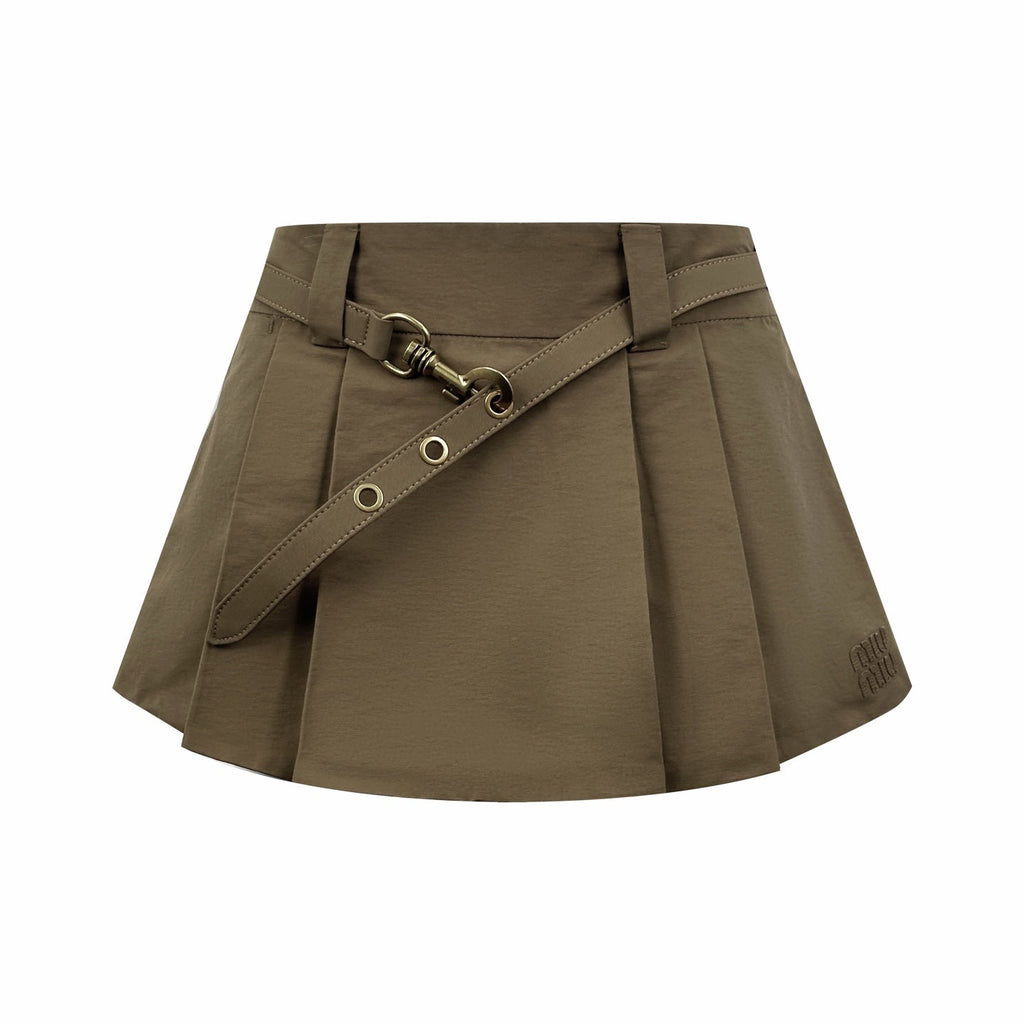 2026 Women's GS Logo Metal Belt Short Dress (FF766)