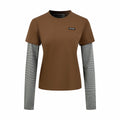 2026 Women's GS Logo Striped Fake Two-Piece Long-Sleeved (FF798)