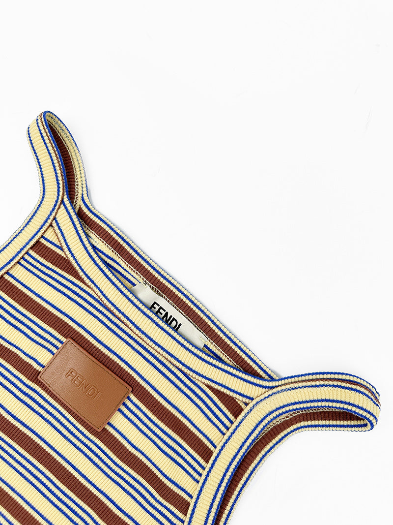 2026 Women's GS Leather Striped Tank Top (EE443)