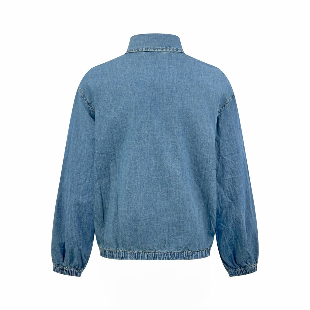 2026 Women's GS Embroidered Logo Denim Jacket (EE433)