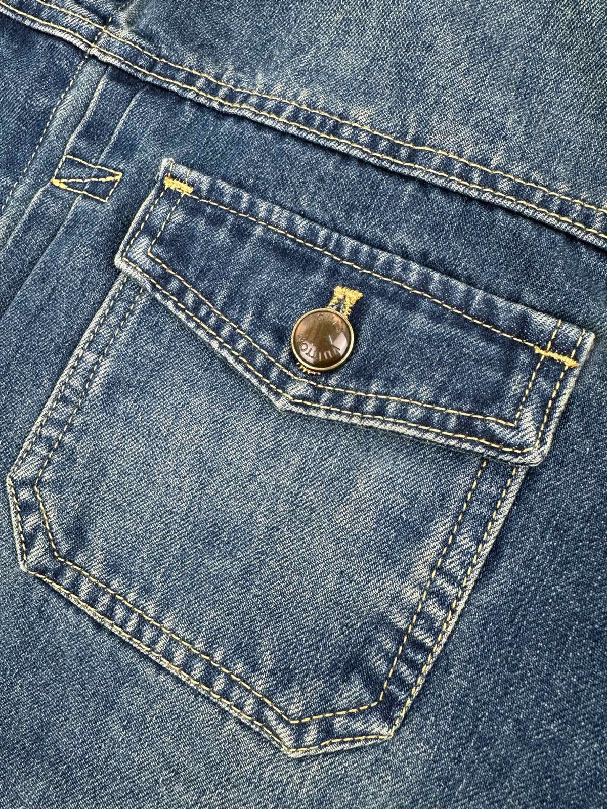 2026 New Model GS Leather Detail Denim Jacket (BB872-C25)