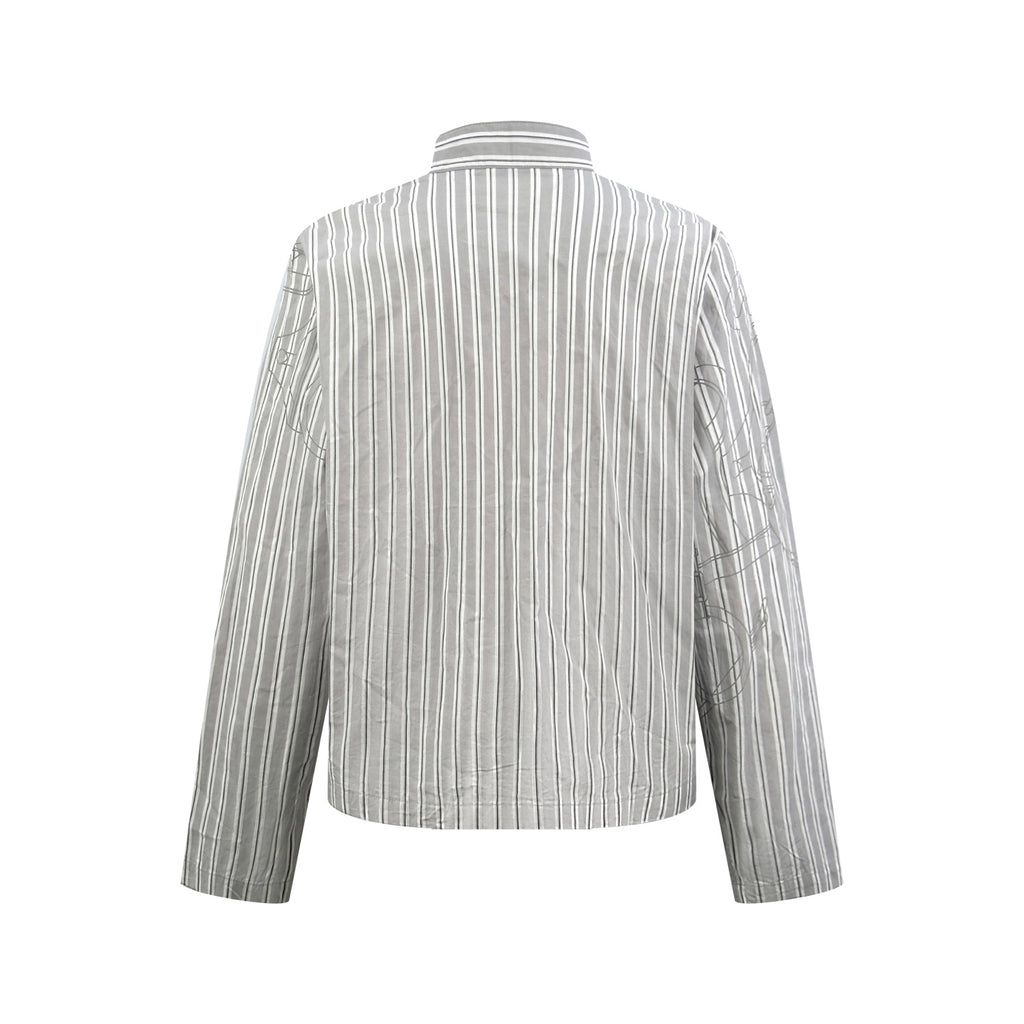 2026 new GS logo printed striped coat (BB4009-C00)