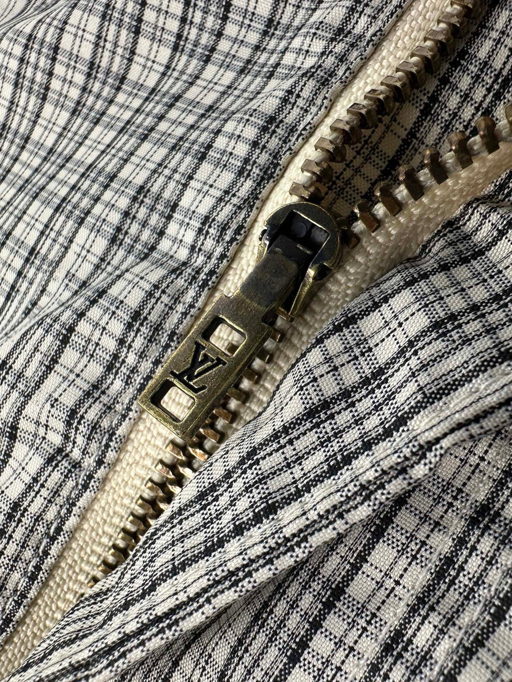 2026 new model GS logo check-pattern lined zipper pants (AA659-B85)