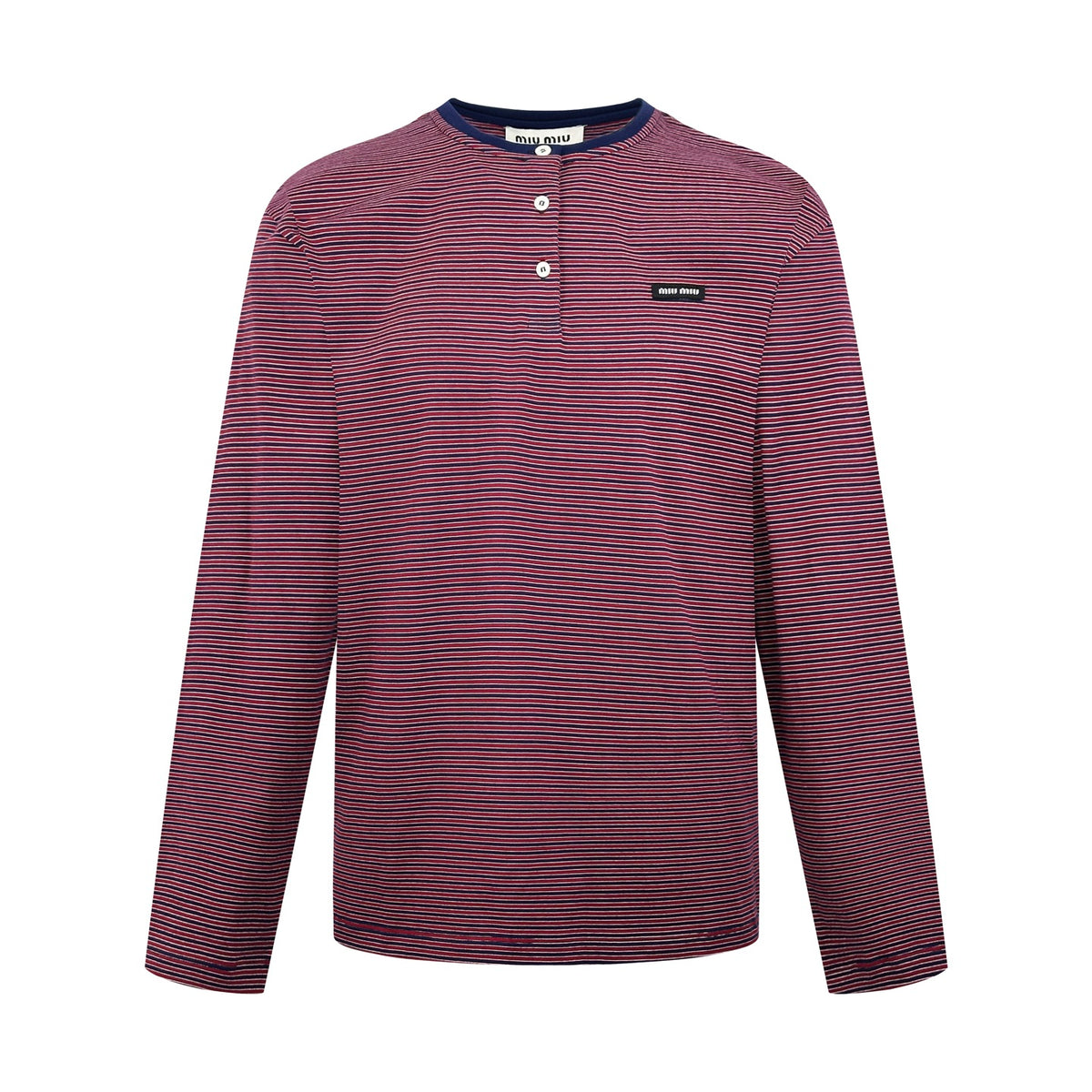 2026 New Model GS Logo Striped Henry Collar Long Sleeve (CC7017-A75)
