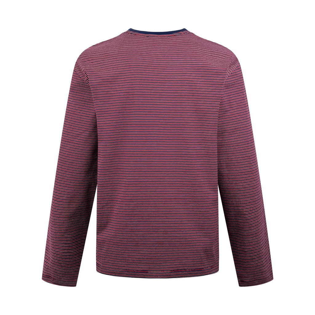 2026 New Model GS Logo Striped Henry Collar Long Sleeve (CC7017-A75)